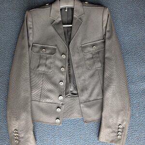Hedi Slimane-era DIOR HOMME black cropped cadet jacket, IT46